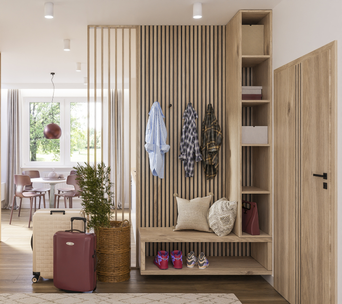 Riflaj perete despartitor MDF, LDA PREMIUM, Stejar Saragossa, 275x58 cm [4]