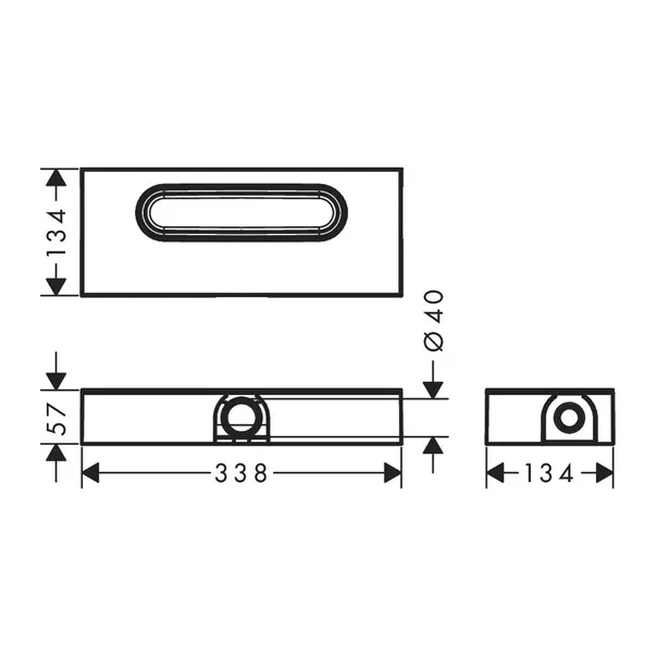 Rigola pentru dus Hansgrohe uBox universal pentru instalare plata [2]