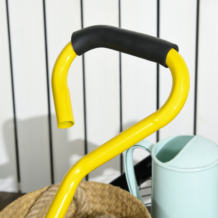  Roaba de Gradina cu Maner si 4 Roti Mari, Capacitate 150 kg, 94x48,5x100 cm, Verde [8]