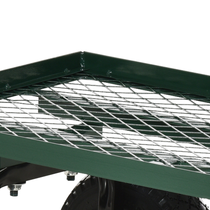  Roaba de Gradina cu Maner si 4 Roti Mari, Capacitate 150 kg, 94x48,5x100 cm, Verde [7]