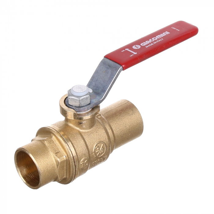 Robinet apa de trecere Giacomini, D22 mm, levier, pentru lipire teava de cupru [1]