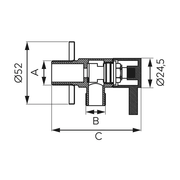 Robinet coltar Ferro 1/2”x3/8” rotund cu finisaj auriu lucios [2]