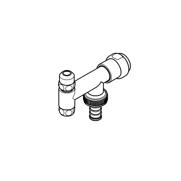 Robinet coltar Grohe 41030000, 105 mm, 101 mm, 1 nr iesiri, 3/8 diametru alimentare, 3/8 diametru iesire 1, Crom [3]