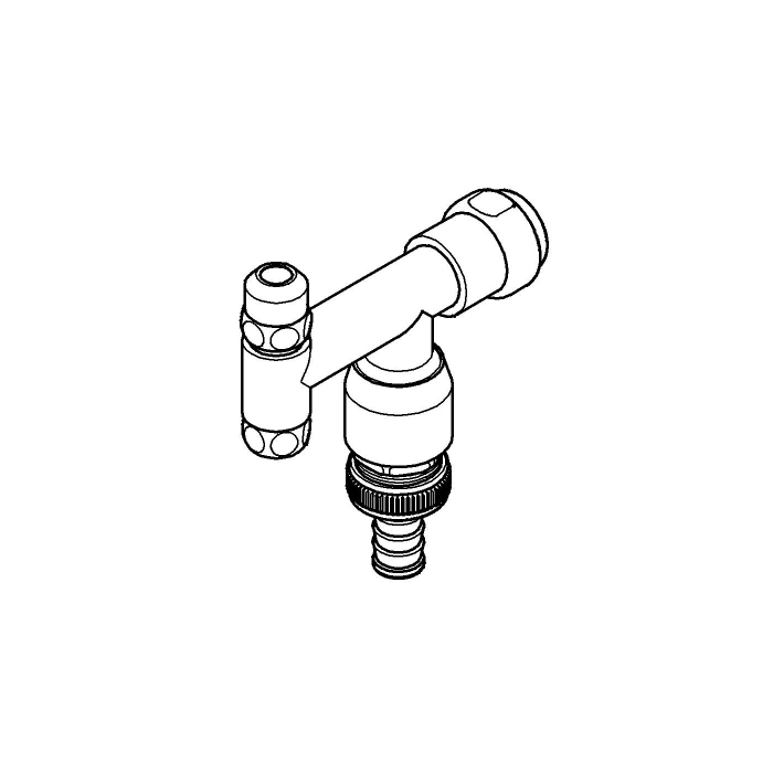 Robinet coltar Grohe 41033000, 105 mm, 133 mm, 1 nr iesiri, 3/8 diametru alimentare, 3/8 diametru iesire 1, Crom [3]