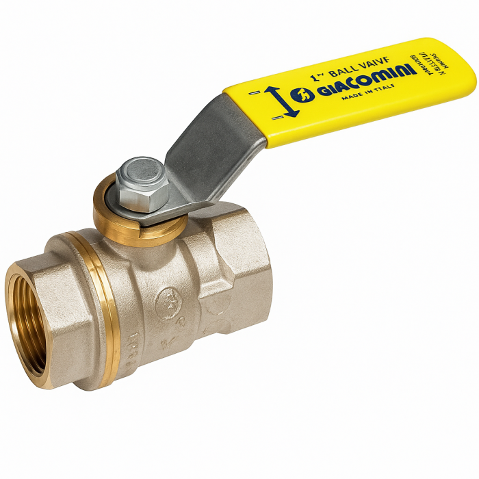 Robinet cu bila Giacomini R910X010, 3", DN80, Fi, pentru abur si gaze, port complet, alama nichelata [1]