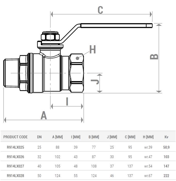 Robinet cu bila Giacomini R914LX026 DADO, filet interior-exterior, diametru 1” 1/4, alama nichelata, trecere totala, maner metalic rosu [2]