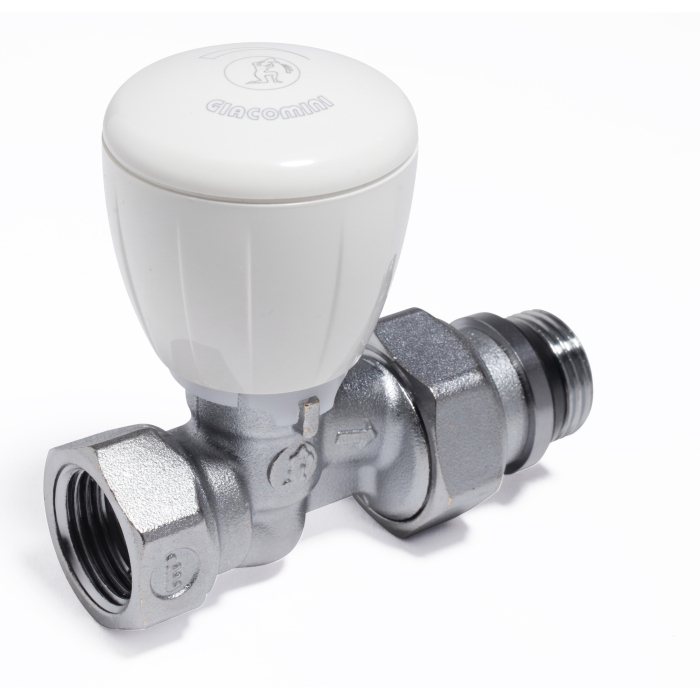 Robinet termostatic drept Giacomini R422X133, 1/2” x 1/2”, cu reglaj micrometric, alama cromata [1]