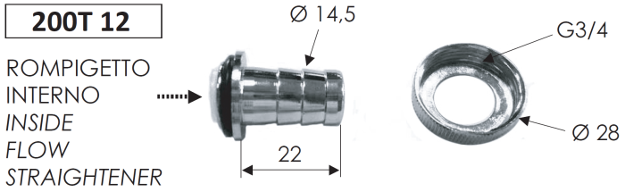 Robinet unghiular Remer Rubinetterie 200T12, 1/2", alama cromata, montaj aparent, finisaj lucios [3]