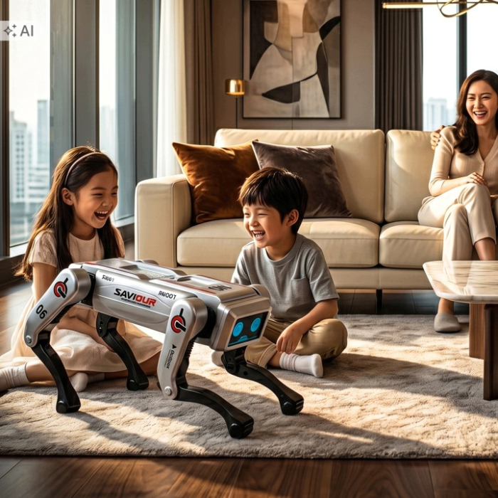 Robot caine inteligent cu telecomanda pentru copii 6 ani+, 20 functii interactive, senzori pentru evitarea obstacolelor, deplasare autonoma si miscari [8]