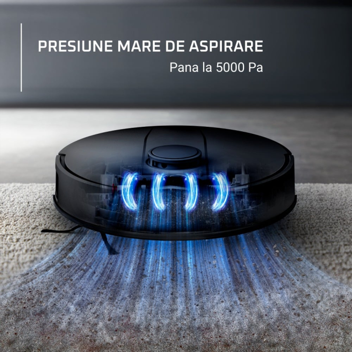 Robot de aspirare Rowenta X-Plorer Serie S135+ RR91D5WH, 5000Pa, 120 min autonomie, 2 senzori, scanare 360°, detectare obstacole, harta permanenta, recipient praf 4.5L, recipient apa 280ml, statie inc [5]