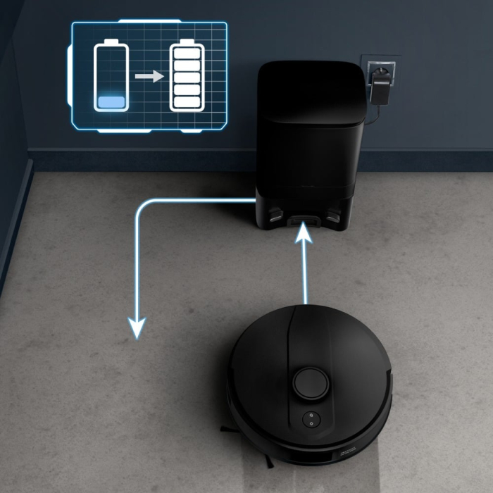 Robot de aspirare Rowenta X-Plorer Serie S135+ RR91D5WH, 5000Pa, 120 min autonomie, 2 senzori, scanare 360°, detectare obstacole, harta permanenta, recipient praf 4.5L, recipient apa 280ml, statie inc [6]