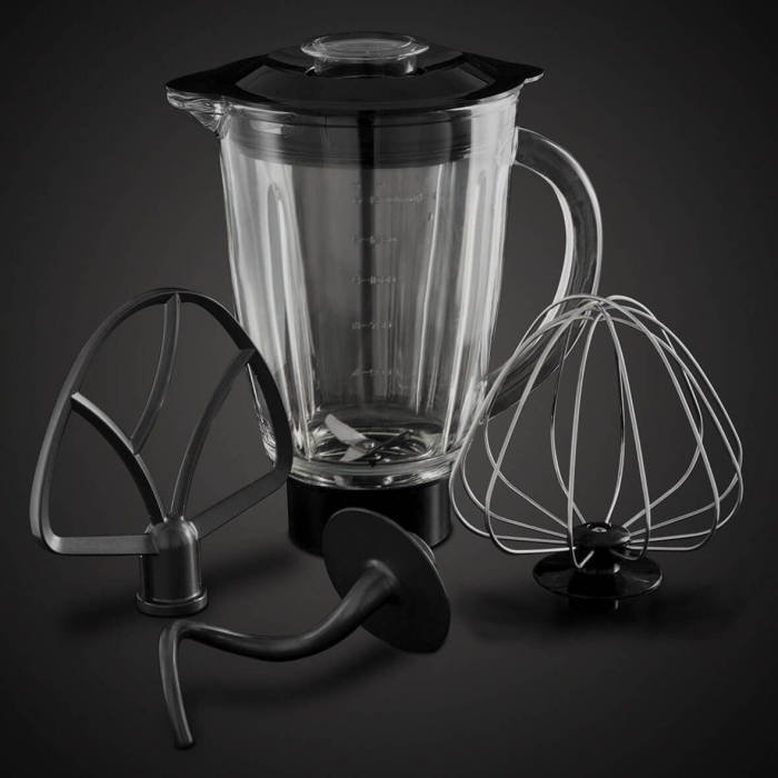 Robot de bucatarie multifunctional Russell Hobbs Desire, bol 3L, accesorii multiple, viteze variabile, rosu [3]