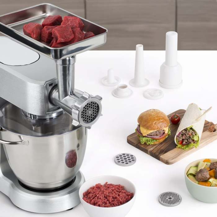 Robot de bucatarie planetar Masterchef Grande TEFAL QB813D38, 1500 W, 8 viteze, bol 6.7 l, 6 accesorii, argintiu [4]