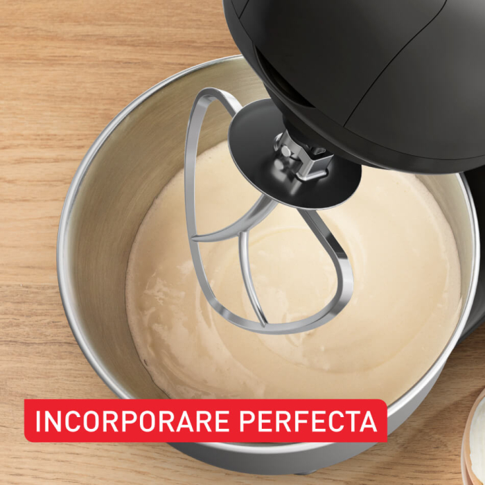 Robot de bucatarie Tefal Bake Essential QB161H38, 800W, capacitate vas 4.8 L, 3 functii - tel, accesoriu incorporare, carlig aluaturi grele, 6 tre [7]