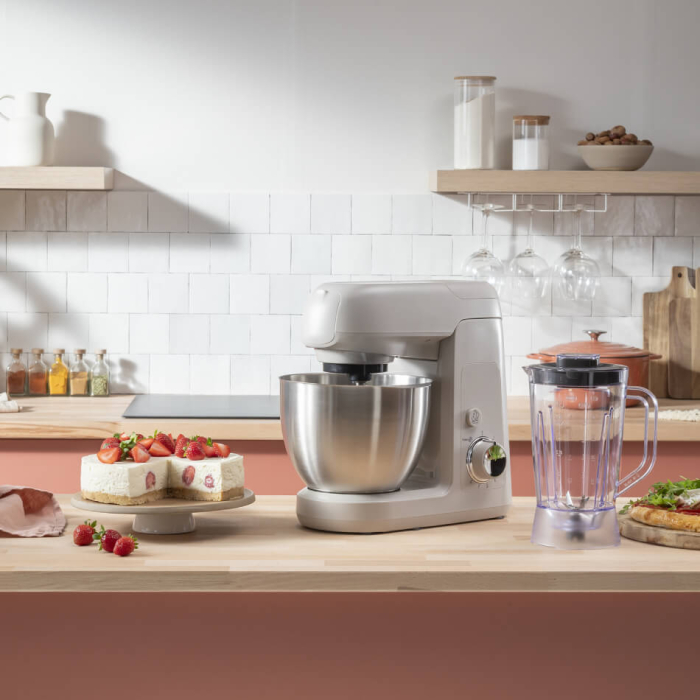 Robot de bucatarie Tefal Bake Partner QB525B38, 1100W,  4.6L, 8 trepte de viteza, functie Pulse, rasnita, tocator carne, tel, carlig aluatur [10]