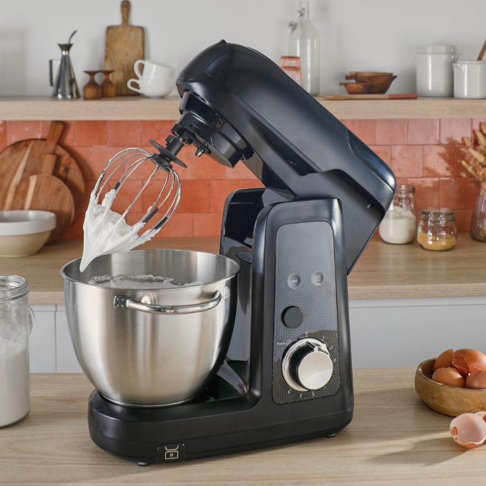 Robot de bucatarie Tefal Bake Partner+ QB5458F0, 1100 W, 4.6 L, cantar incorporat, functie Smart Bake Detect, accesorii complete, negru [11]