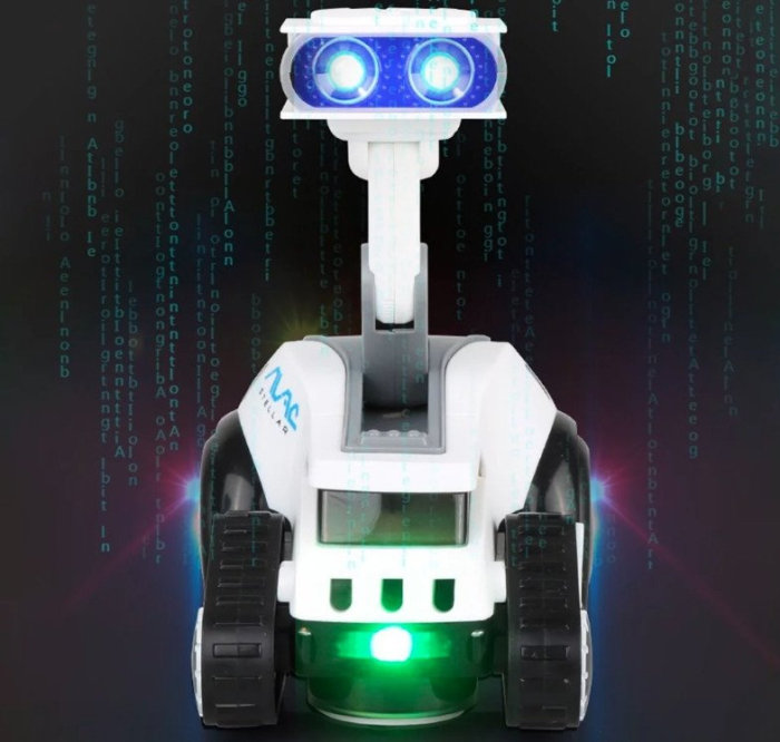Robot rover interactiv copii muzica lumini dans engleza, 19x16x11 cm, educativ, alb [8]