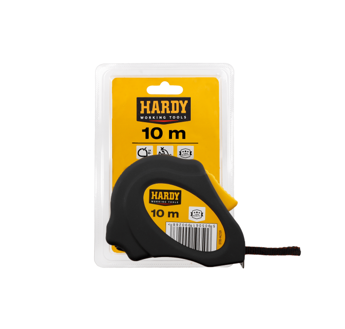 Ruleta de masurat cu blocare automata Hardy seria *44*, 10 m x 25 mm, ambalaj blister [3]