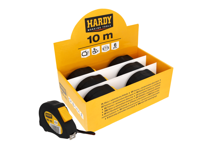Ruleta de masurat cu blocare automata Hardy seria *44*, 10 m x 25 mm, ambalaj: cutie vrac [2]