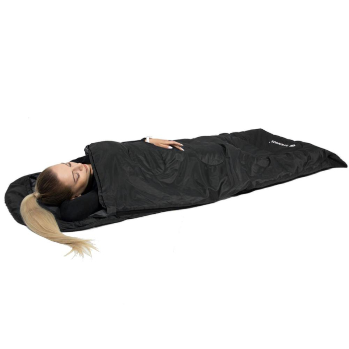 Sac de dormit tip mumie, cu geanta de transport, 210x73cm, 8-20grade, culoare negru [12]