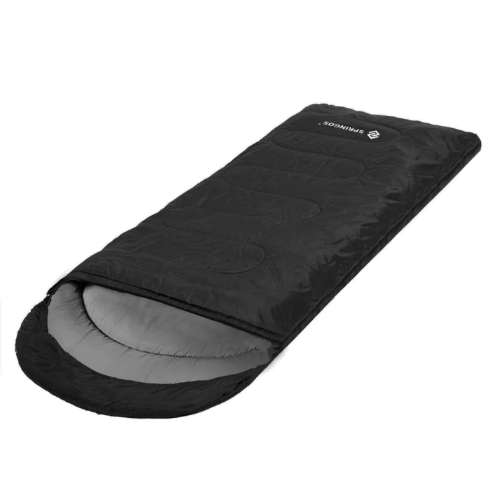 Sac de dormit tip mumie, cu geanta de transport, 210x73cm, 8-20grade, culoare negru [15]