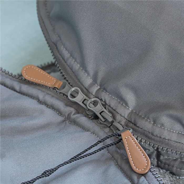 Sac iarna bebelusi carucior universal impermeabil fleece, 90x45 cm, protectie vant, gri inchis [7]