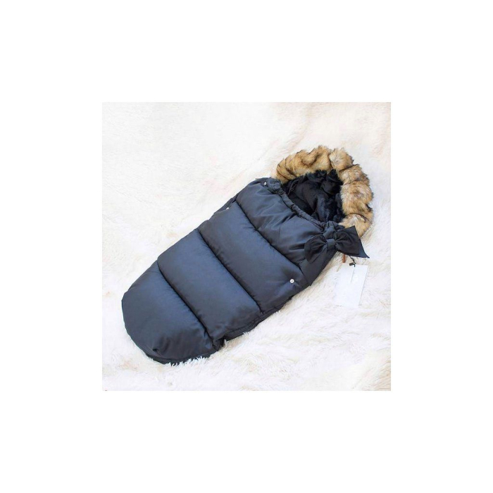 Sac iarna de bebelusi pentru carucior, marime universala, 90x45cm, negru [10]