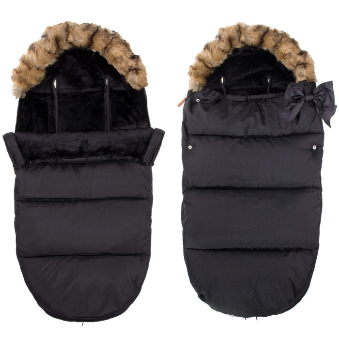 Sac iarna de bebelusi pentru carucior, marime universala, 90x45cm, negru [7]