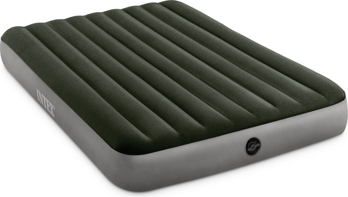 Saltea gonflabila intex prestige downy queen dura-beam fiber-tech, 152x203x25 cm, gri antracit [3]