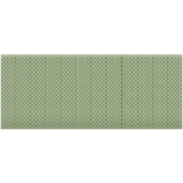Saltea pliabila pentru camping sau plaja, 182x60 cm, spuma XPE, termoizolanta, pliere armonica, 12 segmente, verde [23]