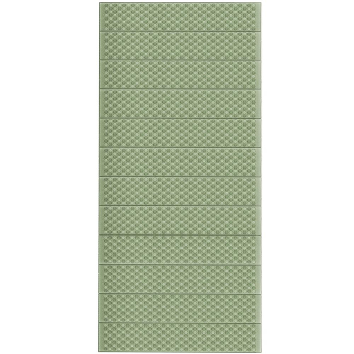 Saltea pliabila pentru camping sau plaja, 182x60 cm, spuma XPE, termoizolanta, pliere armonica, 12 segmente, verde [24]