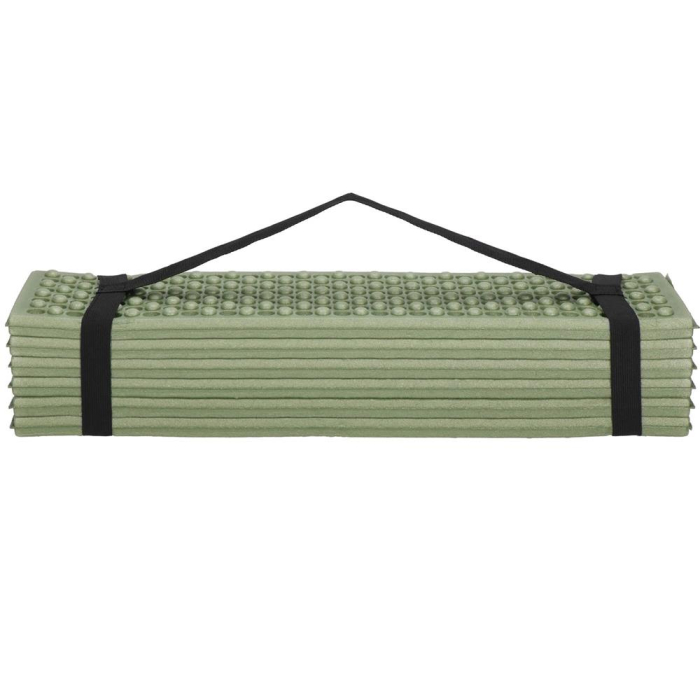 Saltea pliabila pentru camping sau plaja, 182x60 cm, spuma XPE, termoizolanta, pliere armonica, 12 segmente, verde [22]