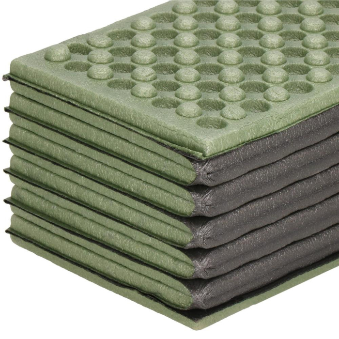 Saltea pliabila pentru camping sau plaja, 182x60 cm, spuma XPE, termoizolanta, pliere armonica, 12 segmente, verde [11]