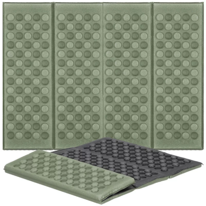 Saltea pliabila pentru sezut la camping sau picnic, spuma XPE termoizolanta, impermeabila, 40x28x1 cm, verde [2]