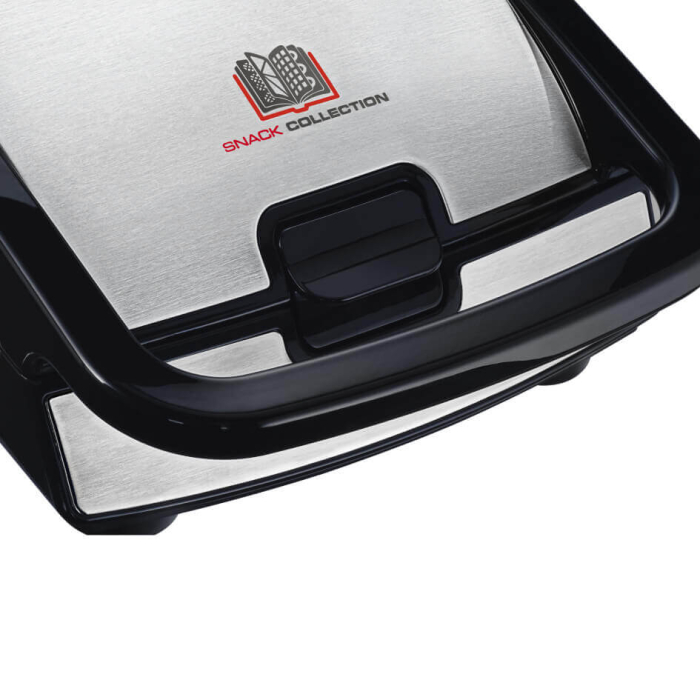 Sandwich maker multifunctional Tefal Snack Collection 4 in 1 SW854D16, 700W, 4 seturi de placi incluse, invelis antiaderent, argintiu [4]