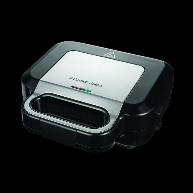 Sandwich maker Russell Hobbs Creations 3 in 1, placi interschimbabile, suprafata antiaderenta, indicator luminos, negru [10]