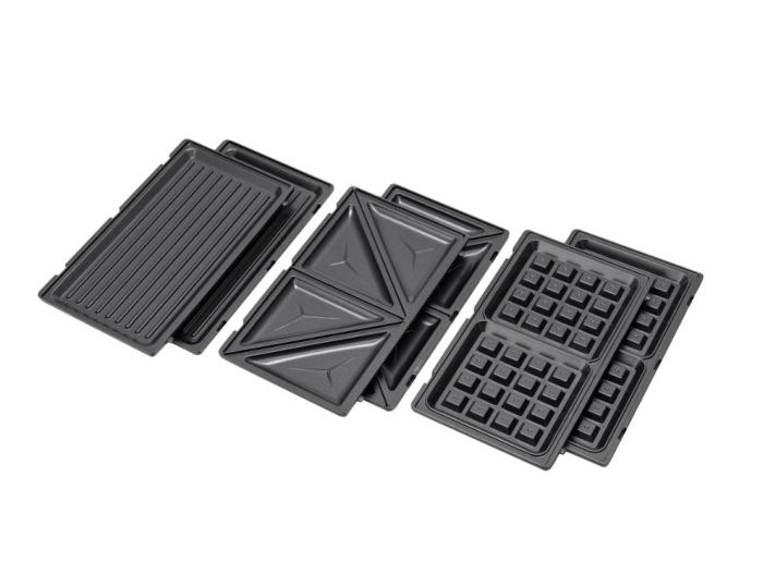 Sandwish maker Daewoo DSM300, putere w 800, capacitate felii 2, numar placi 3, placi antiaderente, negru [2]