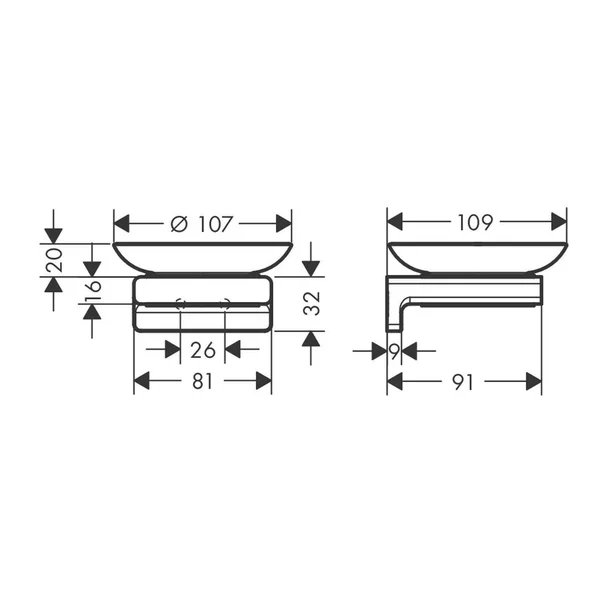 Savoniera cu suport Hansgrohe AddStoris auriu lucios [3]