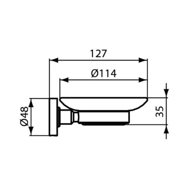 Savoniera cu suport negru mat Ideal Standard IOM [2]