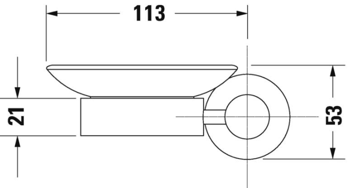 Savoniera Duravit 0099171000, D-Code, tip instalare pe perete, numar orificii instalare 2, elemente fixare ascunse, crom [5]
