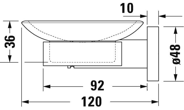 Savoniera Duravit 0099181000, D-Code, tip instalare pe perete, numar orificii instalare 2, elemente fixare ascunse, crom [7]