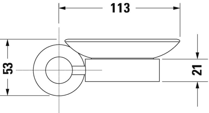 Savoniera Duravit 0099181000, D-Code, tip instalare pe perete, numar orificii instalare 2, elemente fixare ascunse, crom [8]