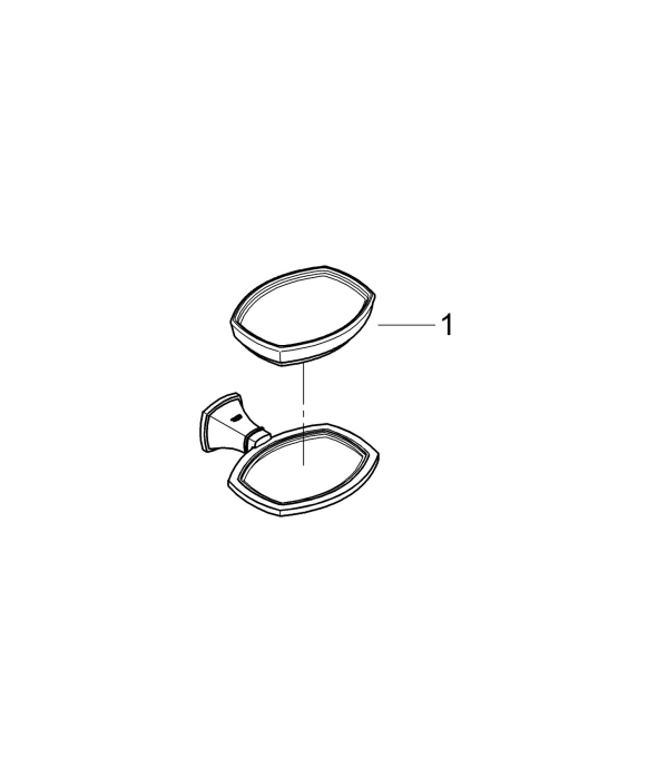 Savoniera Grohe 40628000, 126 mm, 2 orificii instalare, pe perete, portelan, metal, elemente fixare ascunse, Crom [3]