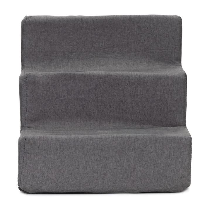 Scara animale companie 3 trepte antiderapanta husa detasabila, 30x45x30 cm, maxim 25 kg, gri inchis [16]