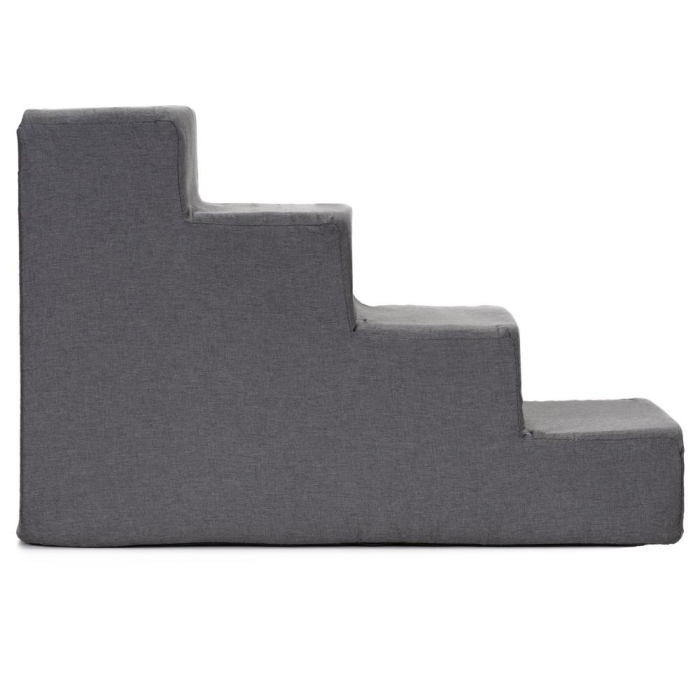 Scara animale companie 4 trepte antiderapanta husa detasabila, 30x58x40 cm, maxim 25 kg, gri inchis [14]