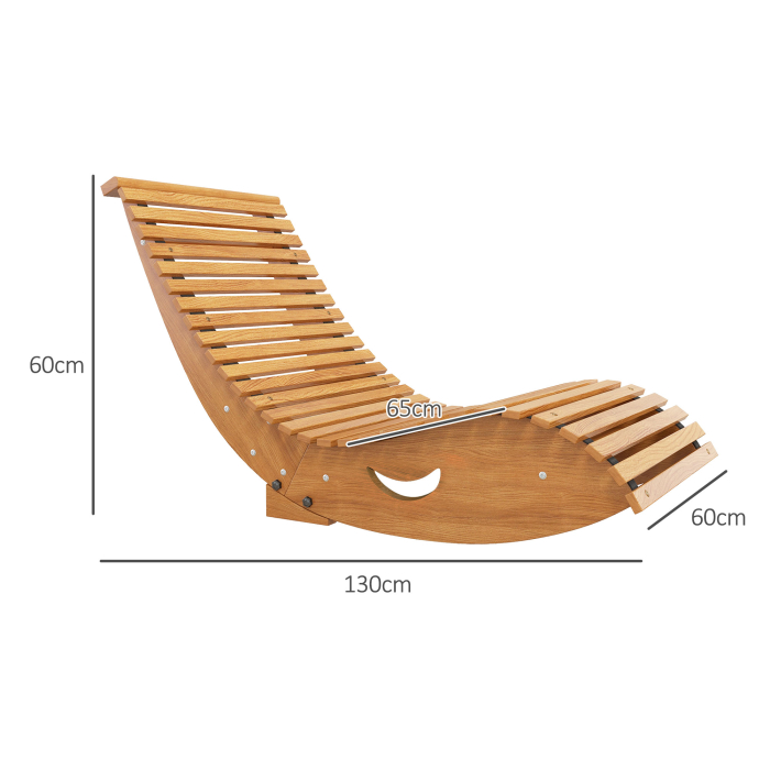  Scaun balansoar de gradina in forma de S cu sezut ergonomic, din lemn de brad si pin, 130x60x60 cm [3]