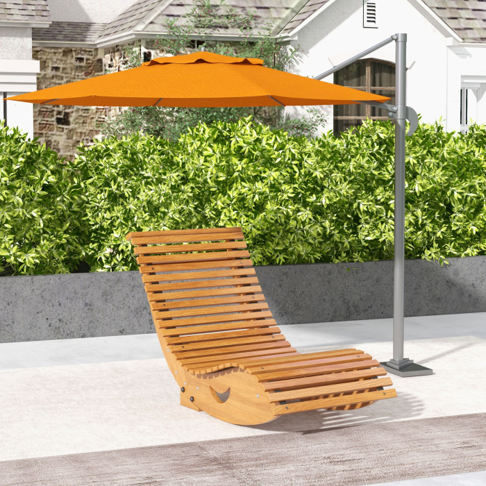  Scaun balansoar de gradina in forma de S cu sezut ergonomic, din lemn de brad si pin, 130x60x60 cm [2]