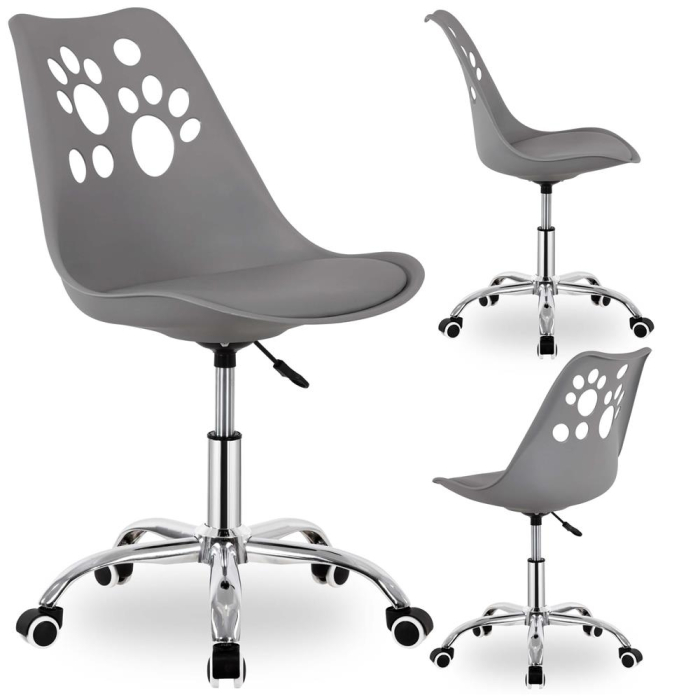 Scaun birou ergonomic, cu sezut din spuma, reglabil pe inaltime, maxim 120 kg, 90x49x48 cm, gri [13]