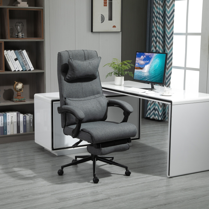  Scaun Birou Ergonomic Reglabil cu Tetiera si Suport Picioare [2]