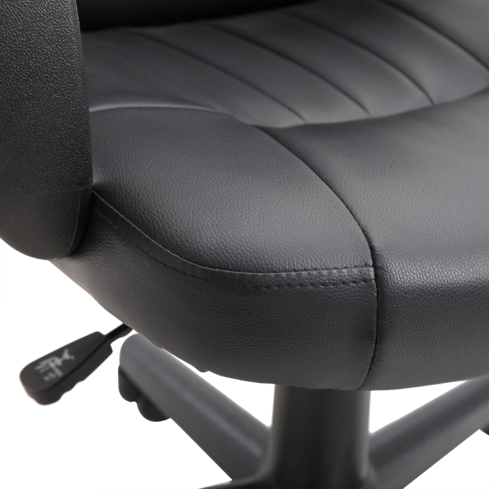  Scaun Birou Negru - Rotativ Captusit cu Roti [9]